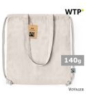 Recycled cotton bag 2 in 1, drawstring bag and shopping bag, V2128