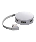 4 Port - abgerundeter USB-Hub, Weiß, EG065906