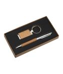 Set regalo metallo-legno Enschede, marrone, EG143701