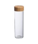 Glass Bottle with Bamboo Lid Santa Cruz 500 ml, Transparent, EG154166