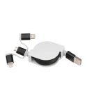 Extendable charging cable with 3 plugs, MA21652