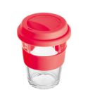 Glasbecher mit Silikonhülle und Deckel, EG2572