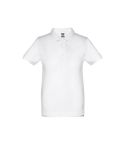 THC ADAM KIDS WH, Kids short-sleeved 100% cotton piqué polo shirt unisex), White, 30172