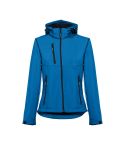THC ZAGREB DONNA, giacca softshell donna con cappuccio staccabile e orlo posteriore arrotondato, 30181