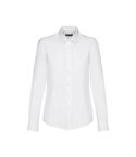 THC TOKYO WOMEN WH, Womens long-sleeved oxford shirt with pearl coloured buttons, White, 30197