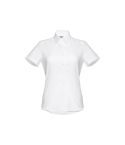 THC LONDON WOMEN WH, camicia oxford da donna manica corta, bianca, 30201
