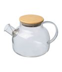 Stekleni vrč z bambusovim pokrovom Frankfurt 1.000 ml, prozorna, EG318566