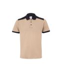 VL VELES, Two-tone stretch piqué polo shirt (200g/m²) with short sleeves, in polyester (96%) and elastane (4%), 36148