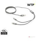 3-v-1 pleteni kabel, siva, XDP302.232