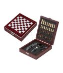 Set vino scacchiera San Gimignano, marrone, EG403701