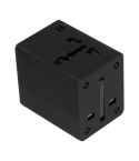 Gumirani potovalni adapter, črna, MA4083803