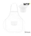 Cook set, kitchen apron and cook cap, children size | Nedina, VA063