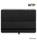 Notebook in RPET circa A5, supporto per telefono, supporto per tablet, V0594