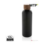 Wood RCS certified recycled stainless steel vacuum bottle, XDP435.53-DFF25C65