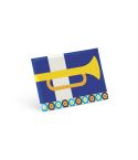 Značka Button PIN 14, Button PIN 14, vodoravna pravokotna značkica, 300 - Črna, 73134-300