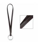 Printed sample of Lanyard LEATHER Short Slim (10 mm), Brown, 75032S-320