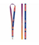 Printed sample of Lanyard SUBLIMATION Long II (20 mm) in polyester, 301 - White, 75035S-301