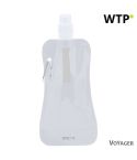 RPET faltbare Wasserflasche 400 ml mit Karabinerclip, VA371