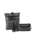 ROVER RUCKSACK, Microfaser- und PU-Rucksack, Schwarz, 92146-103