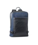 DIVERGENT BACKPACK I, 156" Laptop backpack in denim and PU, Navy blue, 92189-134