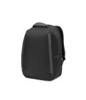 YANGON BPACK, Anti-theft backpack, in twill with water-repellent coating and high-density 600D recycled polyester, for 173" laptop, Black, 92393-103