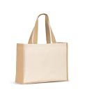 HELSINQUE, platnena torba (320 g/m²), z dnom in stranmi iz laminiranega juta (350 g/m²) v naravnih tonih, naravna, 92538-160