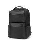 COPENHAGEN, wasserabweisender recycelter Twill-Rucksack mit zwei großen Fronttaschen 173", Schwarz, 92541-103