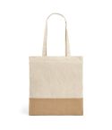 MERCAT, 100% cotton bag (160 g/m²) with imitation jute details, Natural, 92882-160