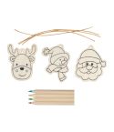 Christmas tree tag painting set, bež, MA9317013