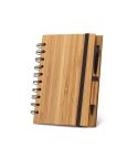DICKENS A5, A5 spiral notebook in bamboo with 100% recycled paper, Natural, 93485-160