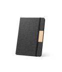 MÁRQUEZ, A5 Hardcover-Notizbuch aus 100% recyceltem PET-Stoff mit recycelten linierten Seiten, Schwarz, 93585-103