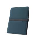 SANDERSON ORDNER, A4 Ordner aus PU (50% recycelt) mit Magnetverschluss und Notizblock mit linierten Seiten, Blau, 93656-104