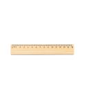 WESLEY 15, Pine wood ruler with 15 cm scale, Light natural, 93659-150