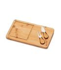WOODS, tagliere per formaggi in bambù con 2 accessori in bambù e acciaio inox, naturale, 93830-160