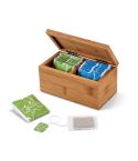 BURDOCK, Bambus-Teebox mit 2 Fächern und Magnetverschluss, natürlich, 93995-160