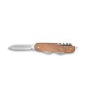 BELPIANO, coltello tascabile multifunzione in acciaio inox e legno, naturale, 94159-160