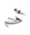 BARREL, set per vino in zinco e acciaio inox, Argento satinato, 94191-127