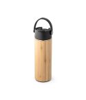 LAVER, Thermosflasche aus Bambus, Edelstahl und PP 440 mL, Schwarz, 94257-103