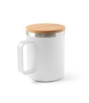 LAUDA, Mug in 90% recycled stainless steel with bamboo lid 420 mL, 94276