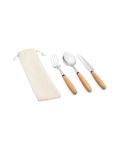 BOULUD, set da 3 pezzi in legno di acacia, naturale, 94292-160