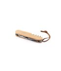 RYKER, Multifunktionales Taschenmesser aus Bambus und Edelstahl mit PU-Griff, natürlich, 94366-160