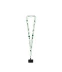 EPSOM, SET Lanyard SUBLIMATION Dugi II (20 mm) od recikliranog poliestera (100% rPET) s kukom okidačem 20 mm i držačem za telefon, 301 - Bijela, 94431-301