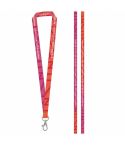 BRIGHTON S, tiskani uzorak seta Lanyard SUBLIMATION Long II (20 mm) s kukom Trigger Snap 20 mm, bijela, 94972S-106