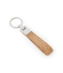 EVANS, Set consisting of a ballpoint and key ring, both in metal and cork, Natural, 95106-160