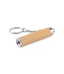 RACHEL, Bamboo and ABS key ring with LED torch, Natural, 95108-160
