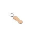 SHOPZ, Bamboo key ring with coin-shaped end, Natural, 95116-160