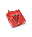 SWEET, candela a forma di cuore e base in vetro, rosso, 95817-105