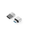 MINSKY, komplet 2 aluminijskih USB-A / USB-C adapterjev, Satenasto srebrna, 97090-127