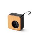 MAYER, Portable 3W speaker with 4h battery life in bamboo and recycled ABS (100% rABS), Black, 97098-103