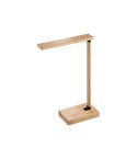 MOREY, sklopiva stolna lampa s 15W super-brzim bežičnim punjačem u bambusu, prirodni, 97122-160